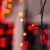 Гирлянда «Бахрома» 3 × 0.6 м, IP44, УМС, тёмная нить, 160 LED, свечение красное, 220 В