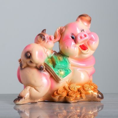 Копилка "Свинка мама", глянец, разноцветная, 27 см