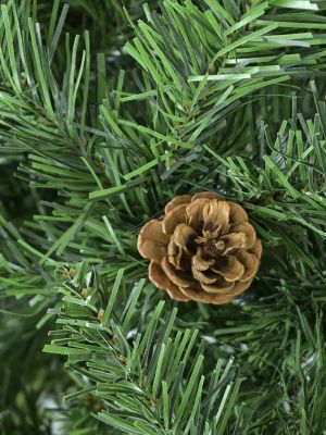 Ель искусственная зеленая с шишками №11 (ПВХ, высота 3 метра)