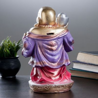 Копилка "Будда с деньгами" 30х17см  МИКС