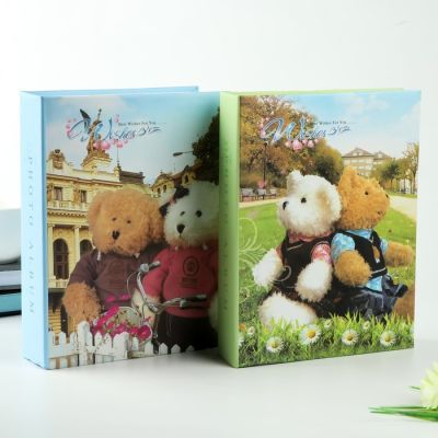 Фотоальбом на 200 фото 10х15 см "Мишки на полянке" МИКС