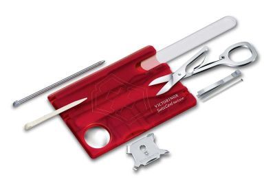 0.7240.T Victorinox SwissCard Nailcare 13 функций полупрозрачный красный