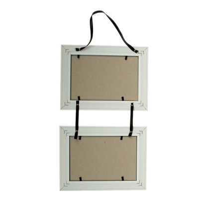 Фоторамка на 2 фото 10х15 см "Двойная на тесьме" белая