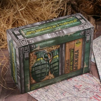 Набор "Только для настоящего мужика", фляжка 1л, мыло 40 г, полотенце