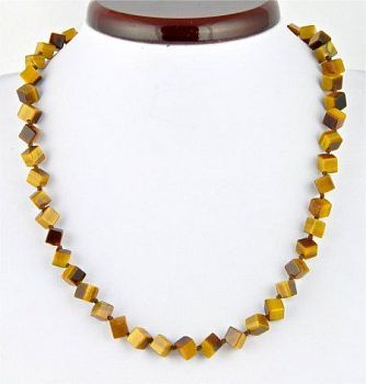 Бусы Тигровый Глаз "Кубизм" арт.П2374