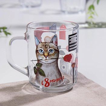 Кружка Доляна «8 Марта. Кот», 200 мл