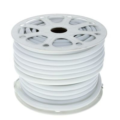 Гибкий неон Luazon Lighting 16 мм круглый, IP67, 50 м, SMD2835, 120 LED/м, 220 В, свечение розовое