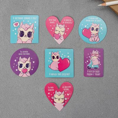 Набор открыток с пожеланиями «Лама», 7шт