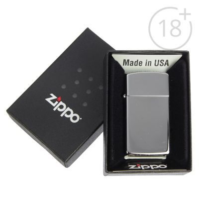 Зажигалка ZIPPO 1610 Slim с покрытием High Polish Chrome
