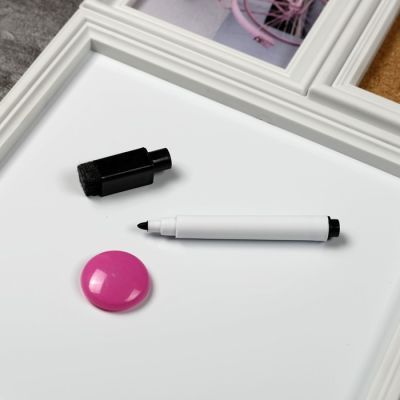 Фоторамка на 5 ф 10х10,13х13,10х15,13х18см бел.магн.доск.19х19см+пробка 21,5х14см 37х52,5см