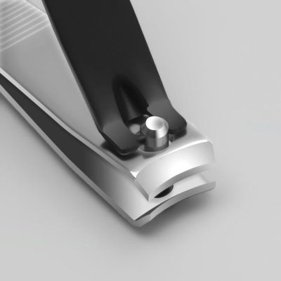 Кусачки-книпсер педикюрные, с пилкой, 8 см, рисунок МИКС, цвет чёрный