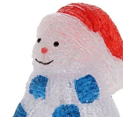Фигура акрил. "Снеговик весельчак" (30х17 см.)