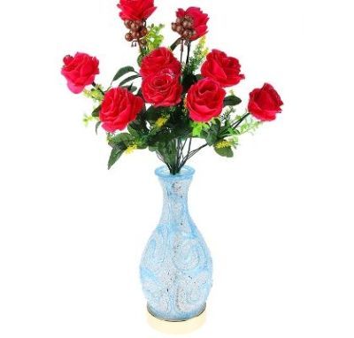 Светодиодная ваза "Розы" (64 × 16 см. синий)