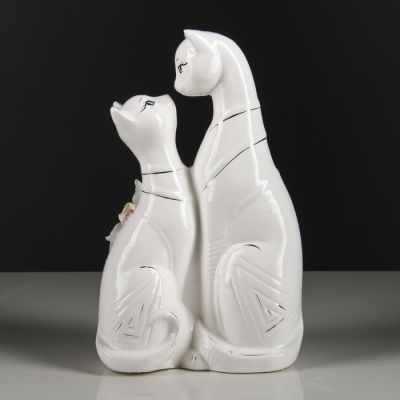 Копилка "Коты весна", покрытие глазурь, разноцветная, 28 см