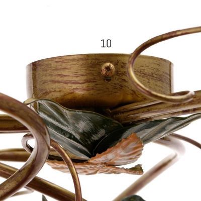 Люстра 66251/6 6х40Вт Е14 золото/медный/зеленый, 96х22 см