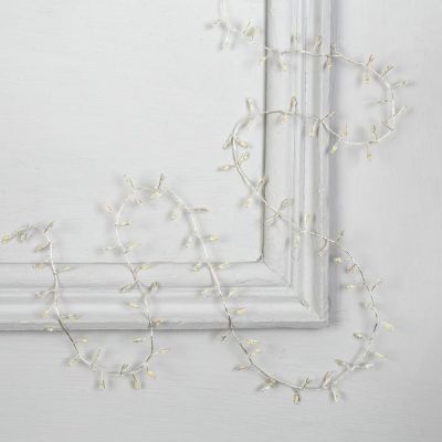 Гирлянда «Мишура» 1 м роса, IP20, серебристая нить, 100 LED, свечение мульти, 2 режима, AAх3