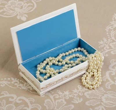 Шкатулка-купюрница "1000 руб" (лаковая, белая)