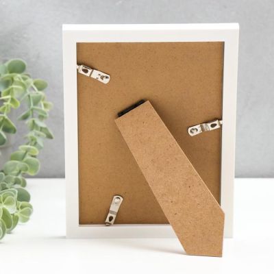 Фоторамка пластик 13х18 см "Белая с сиренью" 20,5х15,5 см