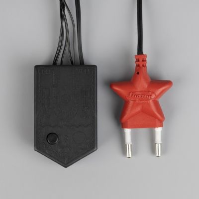 Гирлянда «Бахрома» 3 × 0.5 м, IP20, тёмная нить, 80 LED, свечение мульти, 8 режимов, 220 В