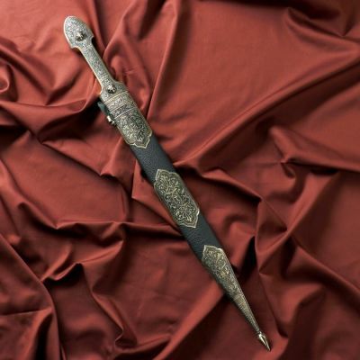 Кинжал сувенирный "Рагдан" кожа, мельхиор