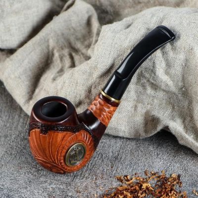 Трубка курительная "Cказка", якорь металлический, груша, 14 см