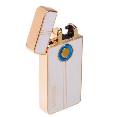 Зажигалка электронная "Футуризм", дуговая, USB, белая, 3.5х10х10 см