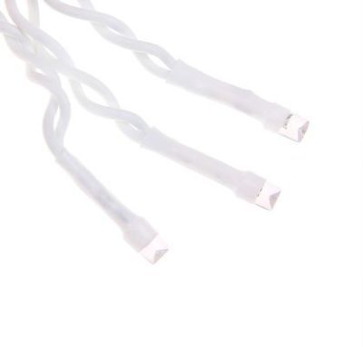 Гирлянда уличная "Бахрома" (Ш:3 м, В:0,6 м, нить белая, желтый)