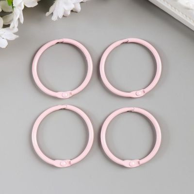Кольца для альбома "Рукоделие" KDA-040/3, 4 см, 4 шт, розовый