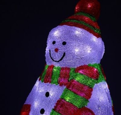 Фигура акрил. "Снеговик позитивный" (50х28 см.)