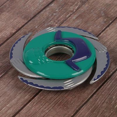 Сюрикен "Дай пять", фиолетовый+зеленый, 4 лезвия, 11*11 см