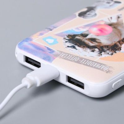 Набор маска для сна, наушники вакуумные и внешний аккумулятор 5000 mAh Love, 20,5 х 16,5 см