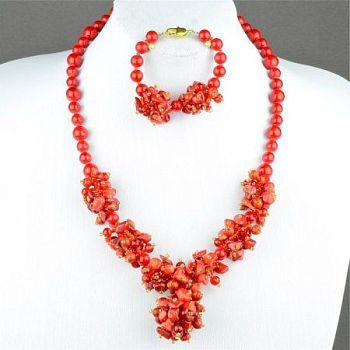 Комплект Коралл,  хрусталь "Безупречность" арт.ШМЛ-998