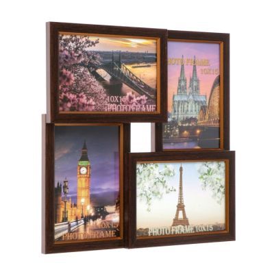 Фоторамка "Венге" 29х29 см на 4 фото 10х15 см