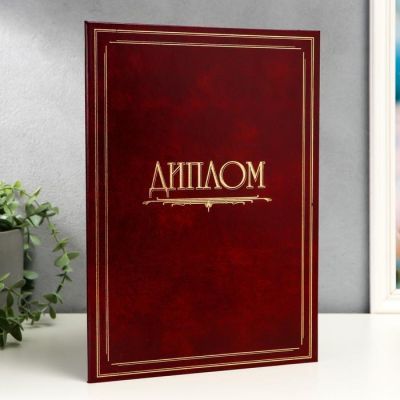 Папка для фото "Диплом" 2 фото А4, красная