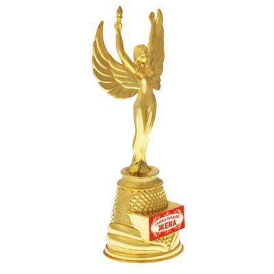 Ника литая «Самая лучшая жена», 17,5 х 8 х 7,5 см