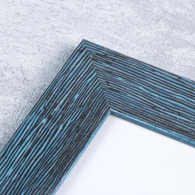 Фоторамка пластик с крючками 13х18 см "Зебра" серебро на голубом 18х23х3,5 см