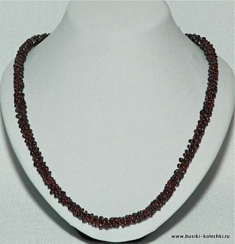 Бусы Гранат "Стерео" арт.НГР-7(10)-60-1