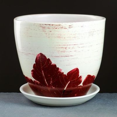 Горшок цветочный Клен сиреневый 5л с подставкой