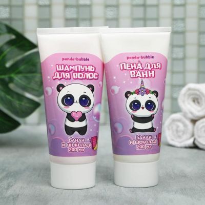 Набор детский "Самой чудесной девочке" пена для ванн и шамупнь 200 мл аромат банан и шоколад