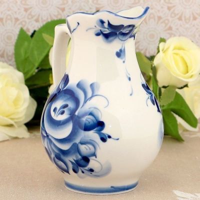 Кувшин "Водолей", гжель, фарфор, 0,5 л, фарфор, 2с