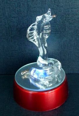 Статуэтка "Змея - символ 2013года" №2 стеклянная