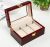 Шкатулка - кофр для 3-х часов "Красно-коричневая", дерево, лакированная (8 х 17 х 11 см)     
