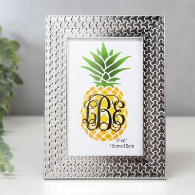 Фоторамка пластик 10х15 см "Пазл серебро" 19х14 см