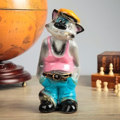 Копилка "Кот Фёдор", покрытие лак, разноцветная, 28 см, микс