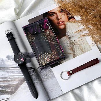 Набор: часы наручные и брелок «Счастливых моментов»