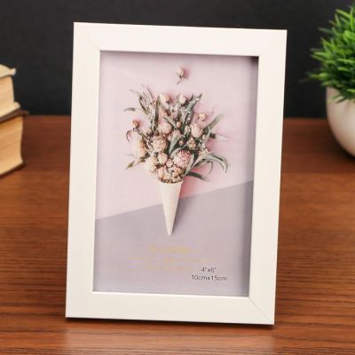 Фоторамка пластик 10х15 см "Белоснежная" 18,2х13,2х1,4 см