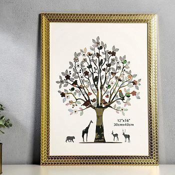 Фоторамка пластик 30х40 см "Пазл золотой" 44х34 см