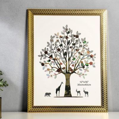 Фоторамка пластик 30х40 см "Пазл золотой" 44х34 см