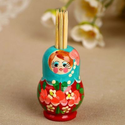 Подставка под зубочистки  «Матрёшка», ручная роспись  микс