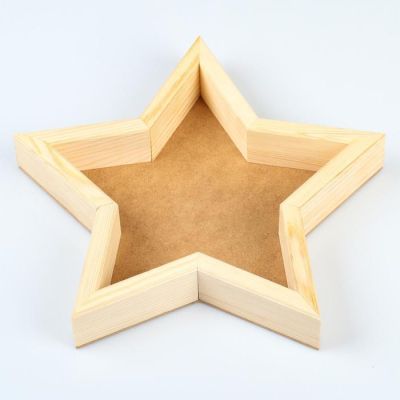 Кашпо деревянное 29×29×4.5 см "Звезда", натуральный Дарим Красиво